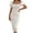 Blanc, variante sur WTXUE Vêtements de Travail, Robes en Tricot à Manches Courtes Col Rond de Travail, Robe en Dentelle Élégante Affaires Dames Robe Ol Robe de Fête Midi Unie Mi-Longue Femmes, Blanc Taille TG