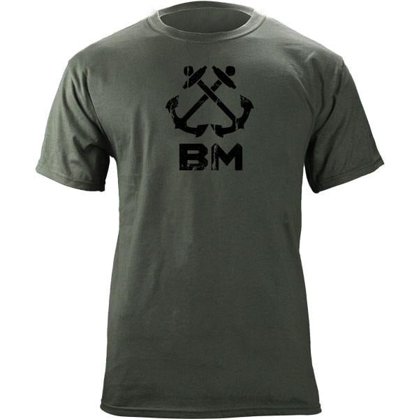 Vintage Navy Boatswain's Mate BM Rating Badge Veteran TShirt