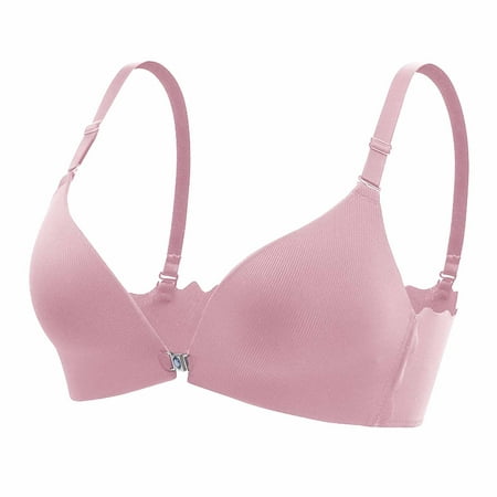 

Fabiurt Women s Bra Women s Super Soft Wireless Lightly Lined Comfort Bra Everyday Underwear Pink
