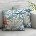 thumbnail image 3 of QZHH  Nautical Coastal Throw Pillow Covers Seashell Coral Starfish Decorative Pillow Cases for Couch Bed Sofa Beach Themed Decor Pillow Cases, 3 of 5