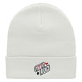 thumbnail image 5 of Good Luck Phrase Embroidered 12 Inch Long Knitted Beanie - White OSFM, 5 of 5