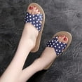 thumbnail image 6 of 2025 Clearance! Clearance under $5 asdoklhq Women's Slippers,Summer Ladies Slippers Polka Dot Polka Dot Holiday Beach Shoes, 6 of 9