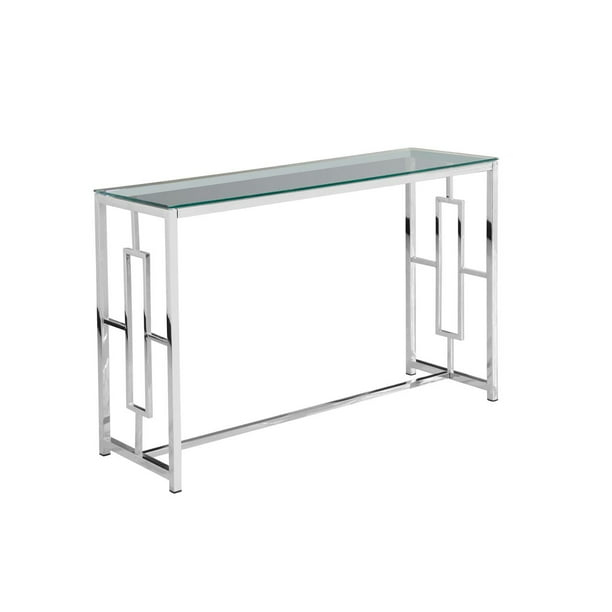 Sagebrook Home Silver Metal And Glass Console Table 12804 08 Com - Metal And Glass Console Table Sagebrook Home Silver Metal And Glass Console Table 12804 08 Com - Metal And Glass Console Table