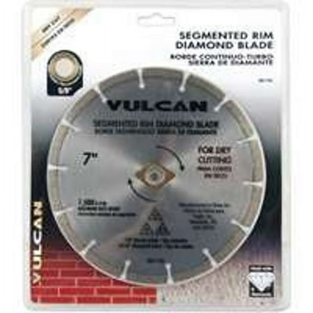 UPC: 0066366937695 | Vulcan Segmented Rim Circular Saw Blade  7 In Dia X 0.08 In Thick  5/8 In Arbor  Cobalt