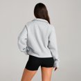 thumbnail image 6 of SUNBS Oversized Sweatshirts for women Quarter-Zip V Neck Hoodies Fleece Pullover with Thumb Holes, 6 of 8