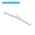 thumbnail image 2 of Uxcell 6" Cable de llavero de alambre 5 paquetes anillo de llave de acero inoxidable negro, 2 of 6