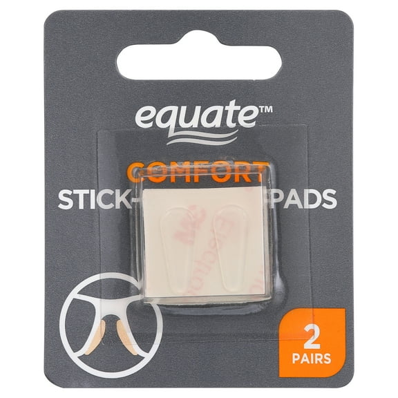 Equate Comfort Stick-on Plastic Nose Pads, 2 Pairs, Eyeglass Repair