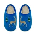 thumbnail image 2 of HNMKIU Boys Winter Slippers Indoor Shoes for Kids Cozy Warm Soft Children's Casual Comfortable Home Footwear Christmas Slippers for 2-12 Years Dark Blue,8-9 Years, 2 of 6