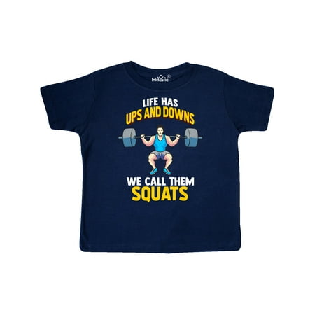 

Inktastic Weightlifting Gym Gift Squats Quote Gift Toddler Boy or Toddler Girl T-Shirt