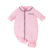 Infant Newborn Baby Kids Girls Romper Bodysuit Jumpsuit Sleepwear Cute Clothes