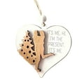 thumbnail image 2 of YOHAVEN Valentine’s Day Heart Wood Chip Couple Decoration Set of 4 Love Pendant Ornaments for Home Table Shelf Romantic Party Favors Wedding Anniversary Gifts for Women Men, 2 of 9