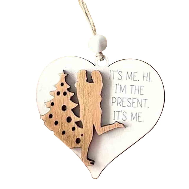 ¡Ofertas de hasta un 70% de descuento! Lisbinx - Regalo de San Valentín para parejas, colgante de virutas de madera
