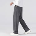 thumbnail image 4 of JTieacloth Mens Athletic Fit Pants Men's Loose Casual Trousers Spring And Summer Thin Straight Trousers Solid Colour Casual Versatile Trousers Gray, 4 of 6