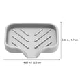 thumbnail image 3 of 2pcs Silicone Soap Dishes Draining Bar Soap Holders Bathroom Countertop Soap Trays, 3 of 7