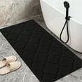 thumbnail image 4 of Findosom Bathroom Rugs Sets 3 Pcs,Non Slip Soft Absorbent Microfiber Bath Mats and U-Shaped Contour Toilet Rug,Machine Washable Plush Shaggy Bath Mat Set for Bathroom 18"x26"+18"x48"+U 20"x24" Black, 4 of 10