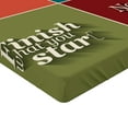 thumbnail image 2 of Ambesonne Saying Fitted Sheet, Love More Worry Less, Twin XL Size, Multicolor, 2 of 3
