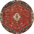 thumbnail image 1 of Ahgly Company Indoor Round Traditional Dark Gold Brown Persian Area Rugs, 3' Round, 1 of 6