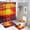 Sea Sunset-1, variant on Sunset Bathroom Set of 4 with Non-Slip Rugs, Toilet Lid Cover and Bath Mat, Sunset Clouds 4Pcs Shower Curtain Sets with Waterproof Bathroom Decor Sets with Curtain and Rugs, 12 Hooks, 71 x 71 Inch