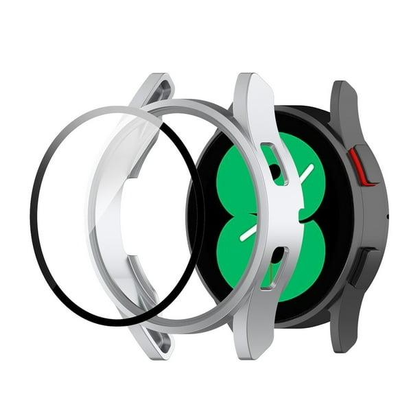 Para Samsung Galaxy Watch 4 Funda protectora de pantalla Película protectora de vidrio templado de 44 mm y cubierta de reloj para PC