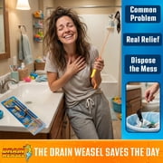 FlexiSnake Drain Weasel Pro Snake Hair Clog Remover, Starter Kit 2 Pack