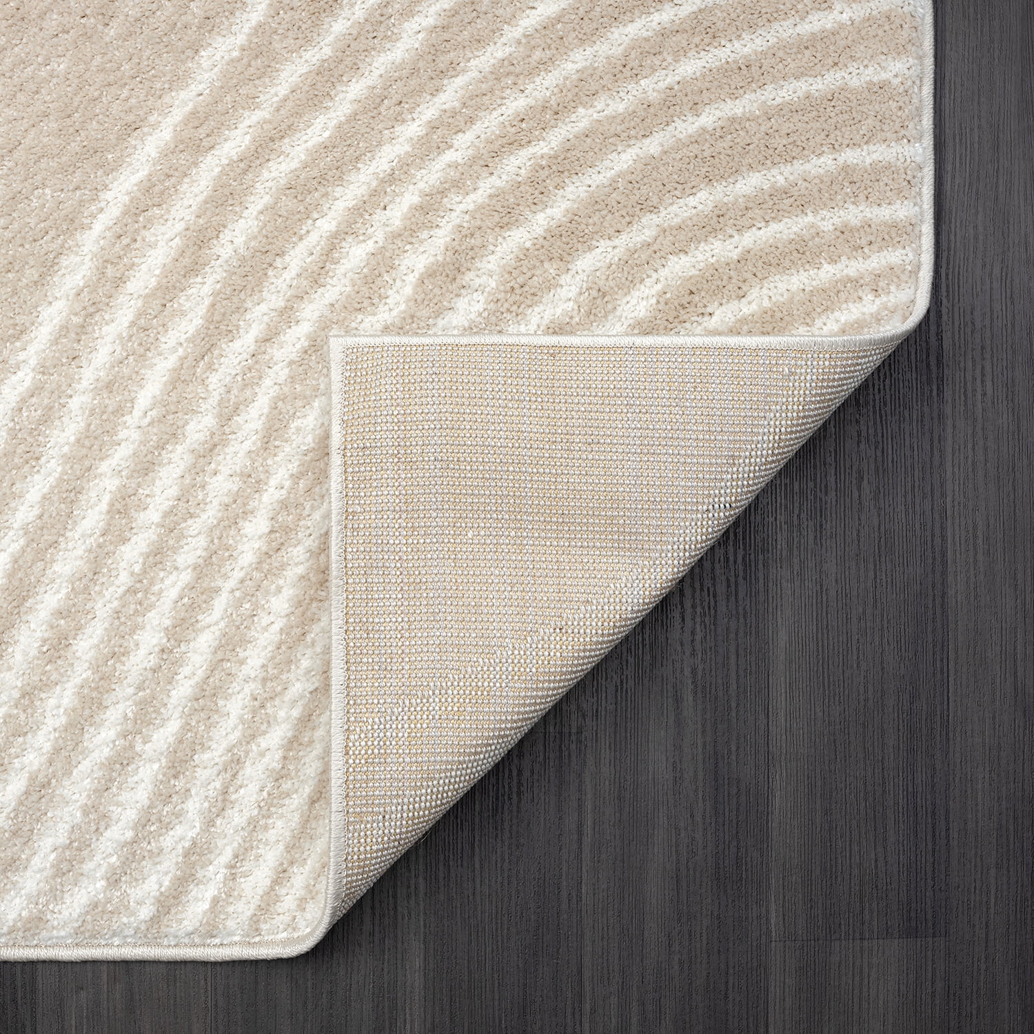 Abani Nuevo Collection Area Rug Mid Century Modern Bedroom Living Room Decor Floor Rug 5 x 8 Beige Cream