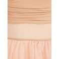 thumbnail image 7 of Doomiva Women Lyrical Dance Dresses V-Neck Chiffon Ballet Latin Dance Dress Orange Pink XL, 7 of 7