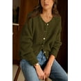 thumbnail image 3 of PRETTYGARDEN Long Sleeve Crewneck Button Down Womens Sweaters Fall Open Front Chunky Cardigan Sweaters for Women, 3 of 7
