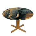 thumbnail image 3 of BCIIG Elephant Rainbow Surrealism Round Tablecloth Stain-Resistant Washable for Indoor Outdoor Full Width Single-Sided Printing 31"-35, 3 of 8
