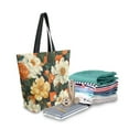 thumbnail image 2 of FORMRS Womens Canvas Tote Bag with Zipper Inner Pocket Shoulder Handbag, Bright Floral, 2 of 7