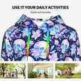 thumbnail image 4 of Kdxio crystal Skull flower leaf Print Womens Oversized Hoodies Sweatshirts Hooded Pullover Tops Sweaters Casual-XX-Large, 4 of 7