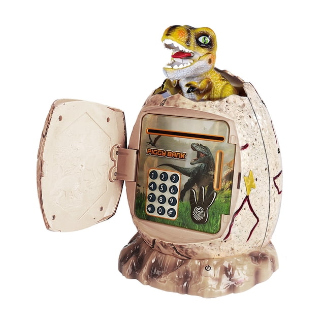 PRETXORVE Electronic For Kids Dinosaur ATM Password Cash Coin Can Money Toy For Children With Birthday