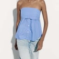 thumbnail image 4 of Top corto sexy con escote bandeau para mujer: diseño sin tirantes, estilo único para fiestas y discotecas, 4 of 8