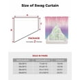 thumbnail image 6 of Pink Purple Teal Ombre Cream Swag Valances for Windows, Modern Abstract Art Aesthetics Rod Pocket Sheer Valances for Windows, Swag Toppers Light Filtering for Kitchen Living Room 2 Panels 36''x63'', 6 of 6