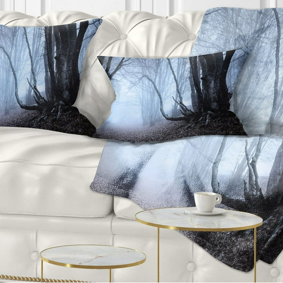 Designart Natural Landscape in Autumn - Landscape Photography Throw Pillow - 12x20