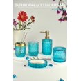 thumbnail image 2 of Juego de accesorios de baño LaMarriti Teal Glass, 5 piezas, 2 of 7