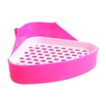 thumbnail image 2 of Bandeja de arena para conejillo de indias, bandeja de arena para conejos, inodoro extraíble de doble capa para mascotas, orinal de entrenador, orinal rosa, 2 of 9