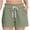 AA-Green, variant on Women Beremuda Shorts for Seniors Summer Casual High Waisted Drawstring Wide Leg Shorts Pleated Gauze Short Beach Pants with Pockets White XL