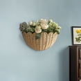 thumbnail image 3 of Cestas de pared: Cesta de ratán tejida a mano para almacenamiento - Organizador colgante de pared bohemio para baño, cocina y sala de estar, 3 of 8