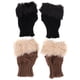 thumbnail image 1 of 2 pares de invierno felpa guantes sin dedos cálidos medio dedo guantes para los fríos., 1 of 5