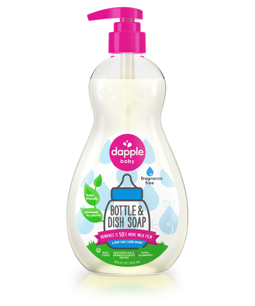 Dapple Baby Bottle and Dish Soap for Baby Products, Fragrance-Free Liquid Soap, 16.9 fl oz