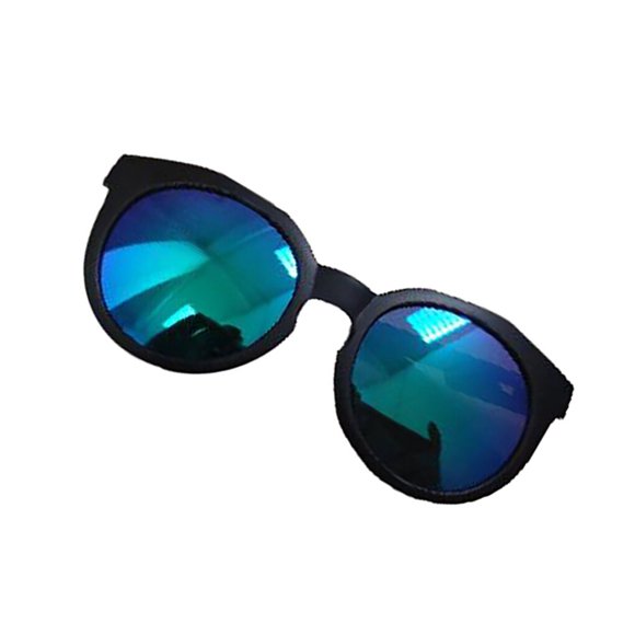 Xingzhi Baby Shades Glasses Colorful Stylish Sun Glasses Outdoor Reflective Bright Boy Girl Goggles Party Summer Beach Holiday Black/Green Piece