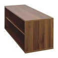 thumbnail image 5 of GZXS 2-Tier Wooden Storage Cabinet, Open Organizer Shelf for Home Office, Bedroom, and Living Room, 28.35" Wide, Walnut Finish, 5 of 7