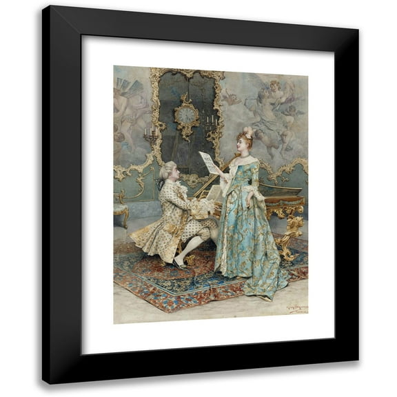 Giuseppe Signorini 11x14 Black Modern Framed Museum Art Print Titled - The Soloist