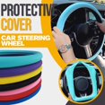 thumbnail image 3 of Dsseng Silicone Car Steering Wheel Cover Non-slip Wear-resistant Silicone Car Steering Wheel Protective Cover Four Seasons Universal Steering Wheel Cover  Orange, 3 of 3