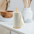 thumbnail image 2 of FNNMNNRPaper Towel Holder Bamboo Countertop Kitchen Paper Towel Dispenser Bracket, 2 of 6