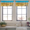 thumbnail image 3 of LALILO Kitchen Curtain Valance Road Moroccan Sahara Rod Pocket Window Curtain 52"x 18" Set of 2, 3 of 5