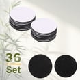 thumbnail image 3 of Uxcell 36set Hook and Loop Strips with Adhesive 2" Round Double Sided Hook and Loop Tape Nylon Self Sticky Fastener, Black, 3 of 6