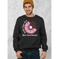 thumbnail image 2 of Breast Cancer Support Faith Hope Love Sunflower Daisy Crewneck Sweatshirt, 3XL, Black, 2 of 6