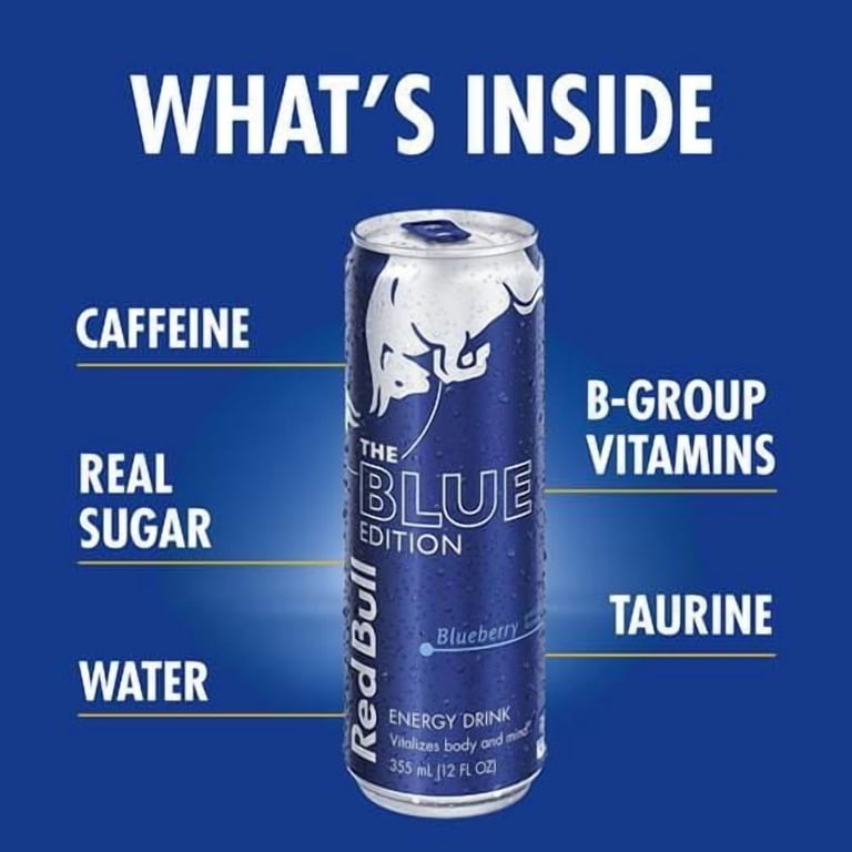 Red Bull Blueberry Blue Edition Energy Drink, 12 Fl Oz Can - Pack