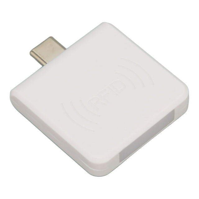 Lecteur de Carte pour Téléphone Mobile ID, 125 kHz Durable avec Sonnette Intégrée Performance Stable Prêt à l'Emploi Lecteur de Carte pour Téléphone Mobile Interface Type‐C pour Téléphone Cellulaire Blanc